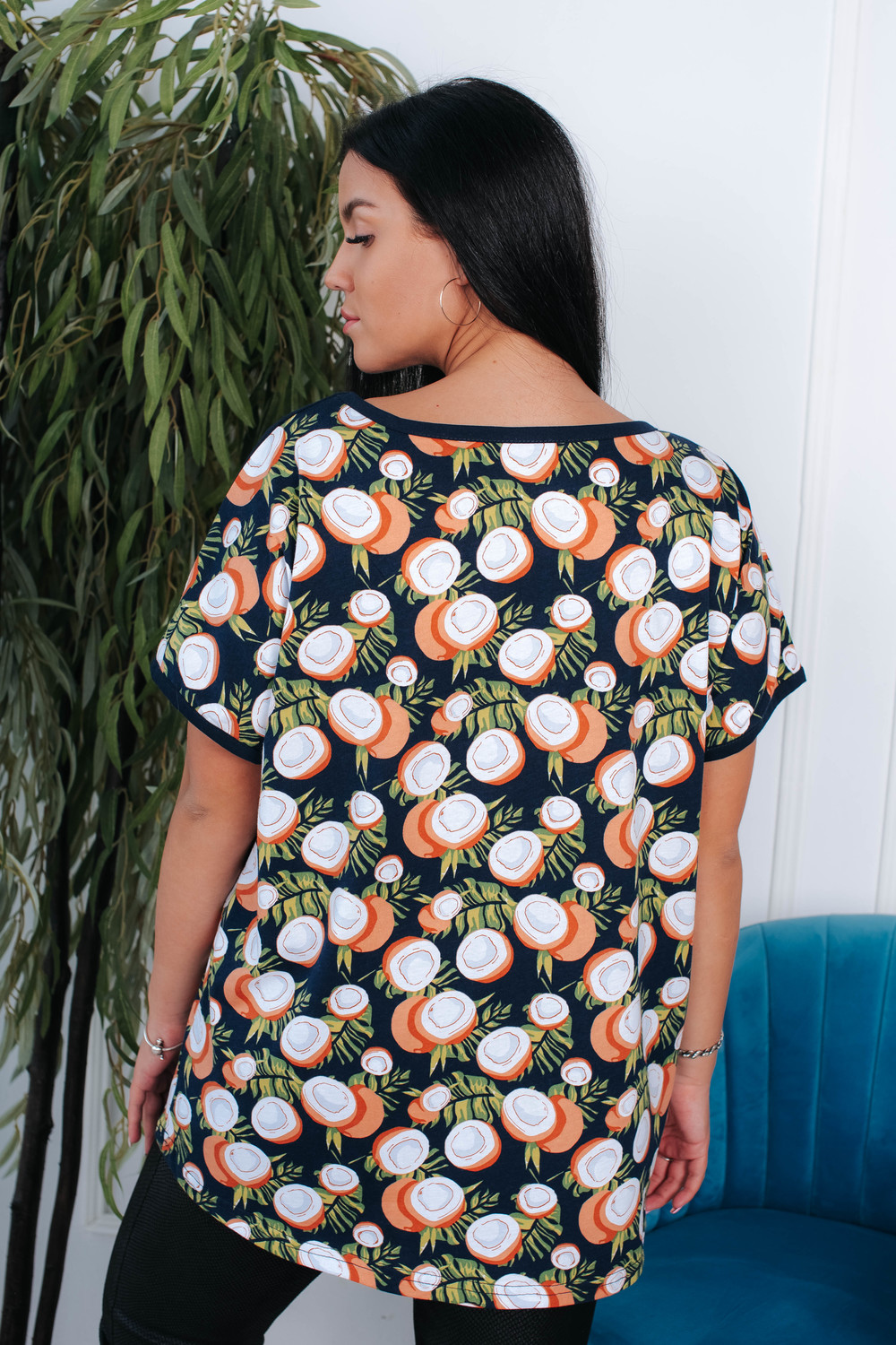 Фото товара 21039, хлопковая футболка с кокосами